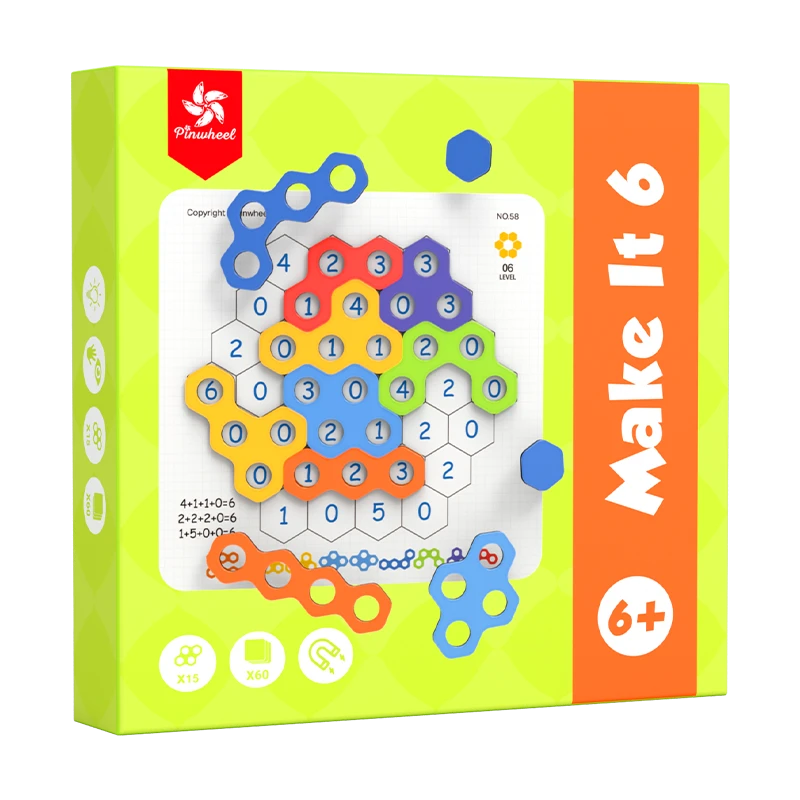 6岁+蜂窝六边形数感运算磁力玩具