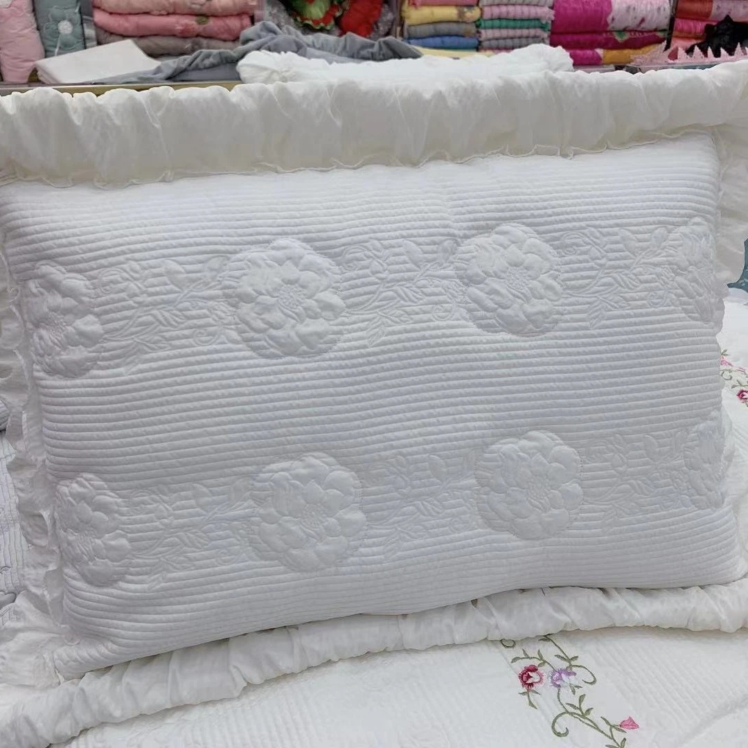 婷阳禄❀百合泡泡纱枕套（一对的价格）