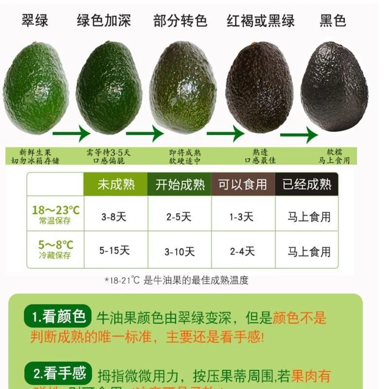 旌果精选】正宗秘鲁哈斯牛油果新鲜采摘发货100-120克/个坏果包赔