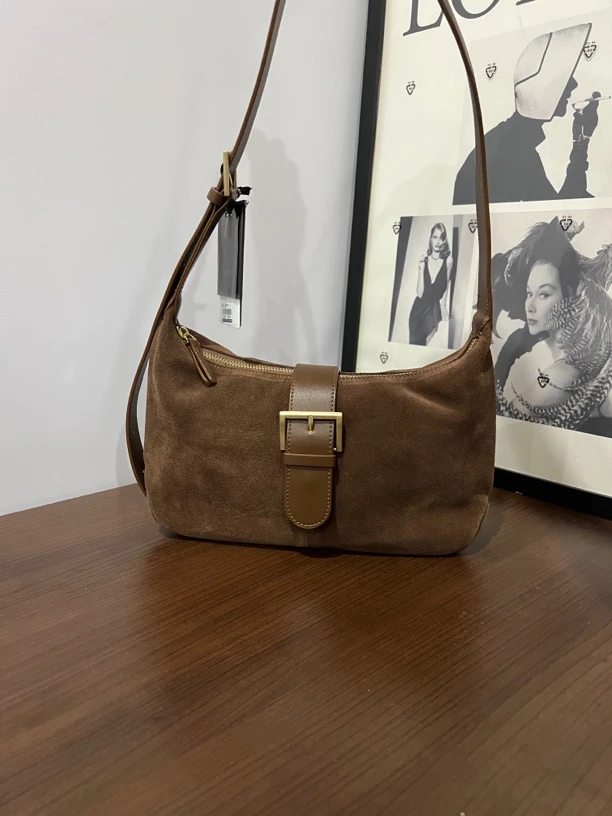 摩卡色 2024新款磨砂韩系单肩包2831