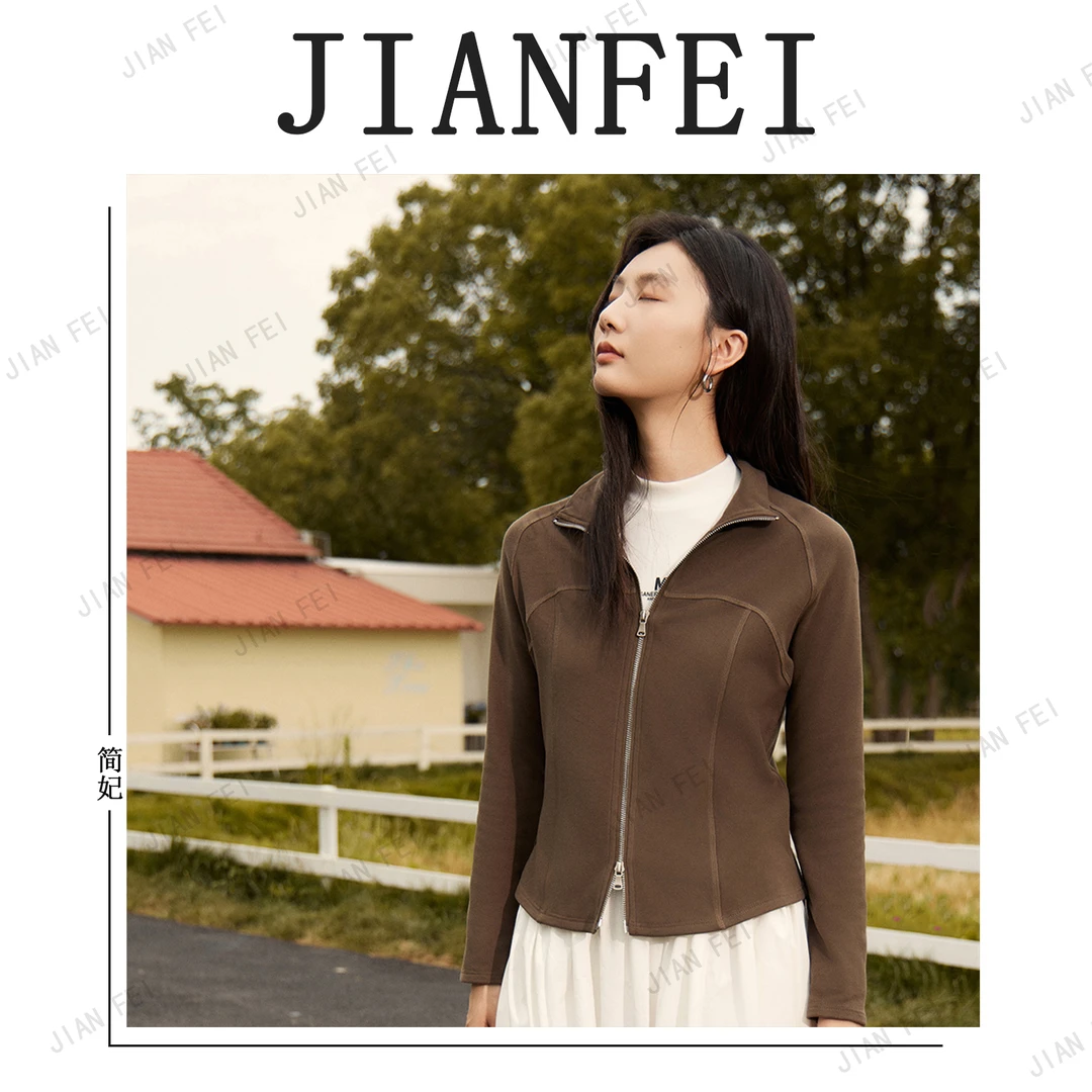 JIANFEI/简妃10V711  女士澳绒打底衫圆领长袖百搭休闲时尚