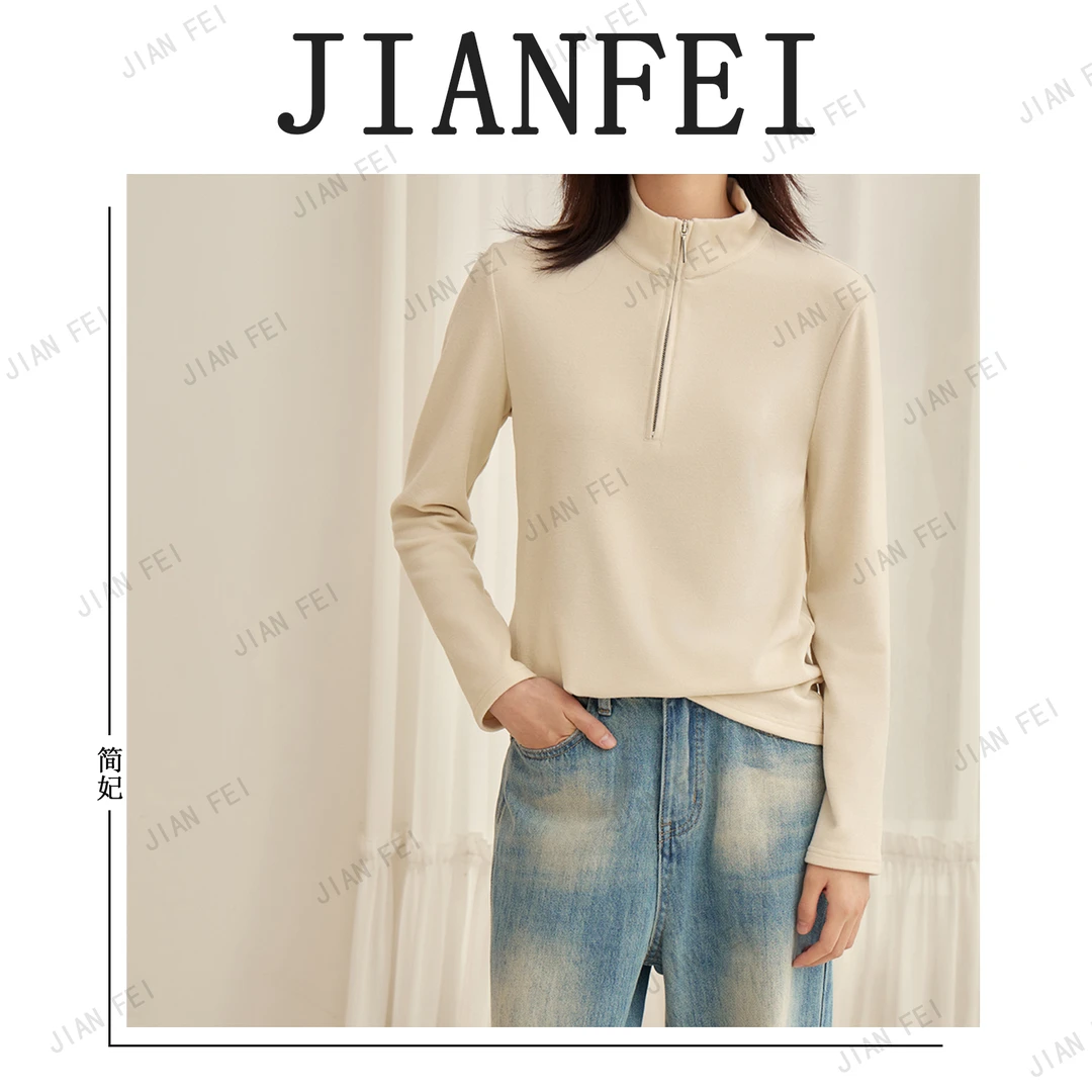 JIANFEI/简妃10V710  女士澳绒打底衫圆领长袖百搭休闲时尚