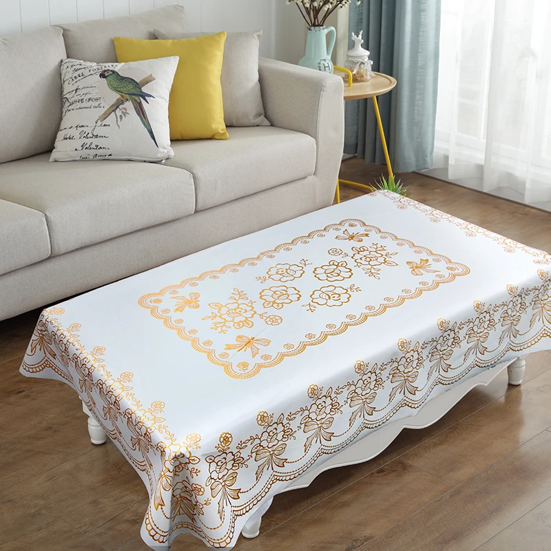 【1米*1.5米】网红家用茶几桌布PVC桌布烫金轻奢防水防油防烫免洗