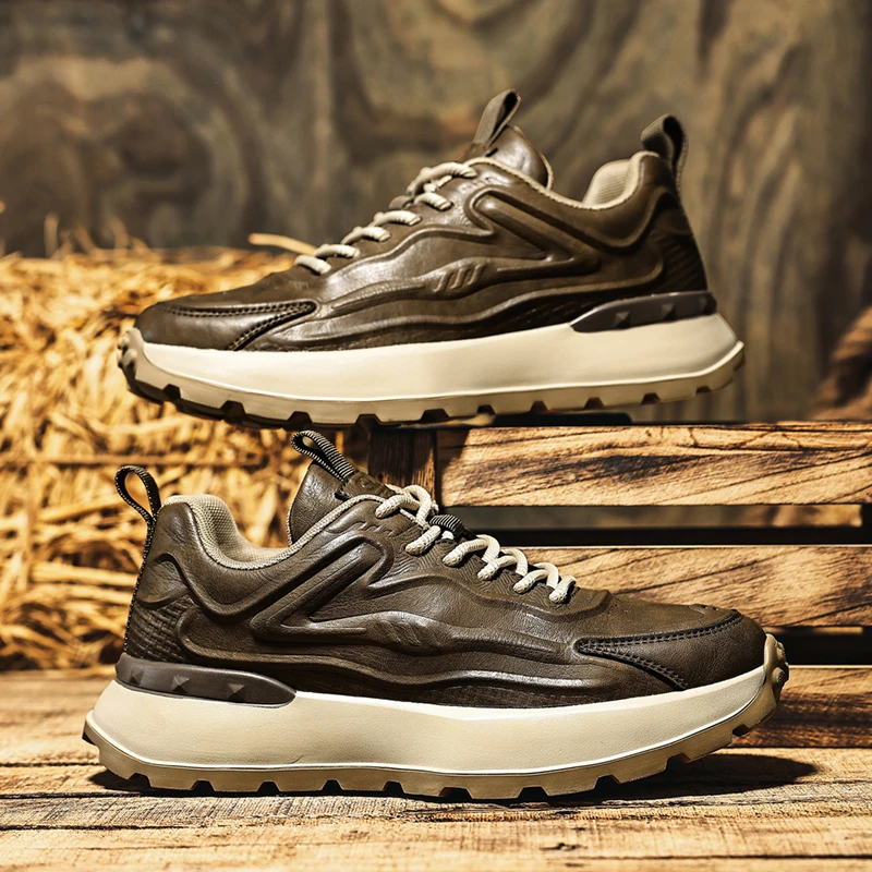 贵人鸟F498639秋冬时尚软底百搭厚底运动鞋高品全皮面休闲鞋男鞋