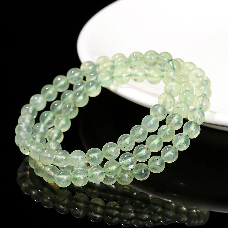 天然葡萄石手链女小清新单圈手串饰品女款