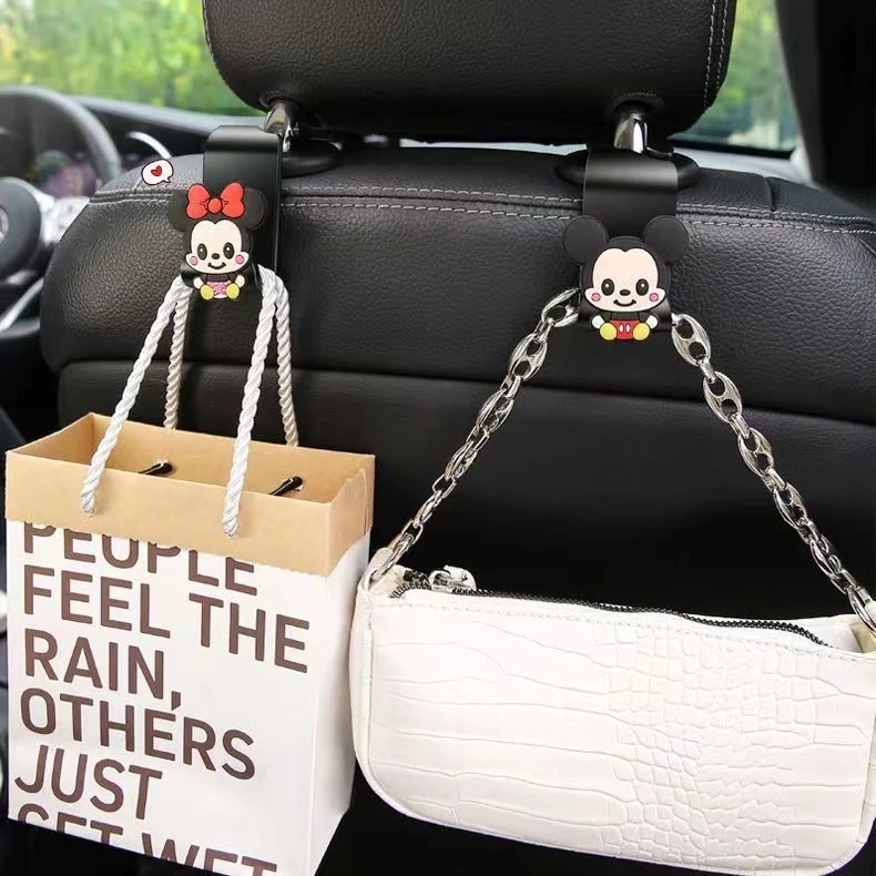 卡通内饰米奇前后排汽车内用车载挂钩后座椅背车上用品多功能挂钩