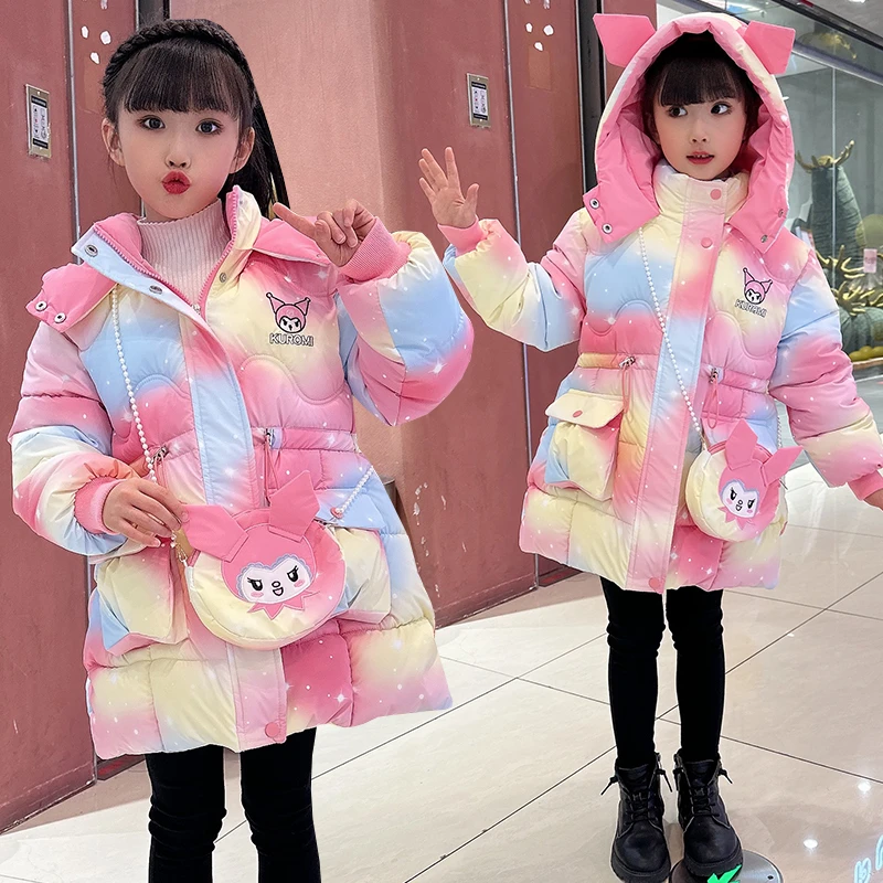 女童冬季棉服2023新款儿童装韩版洋气免洗棉衣大童库洛米棉袄外套