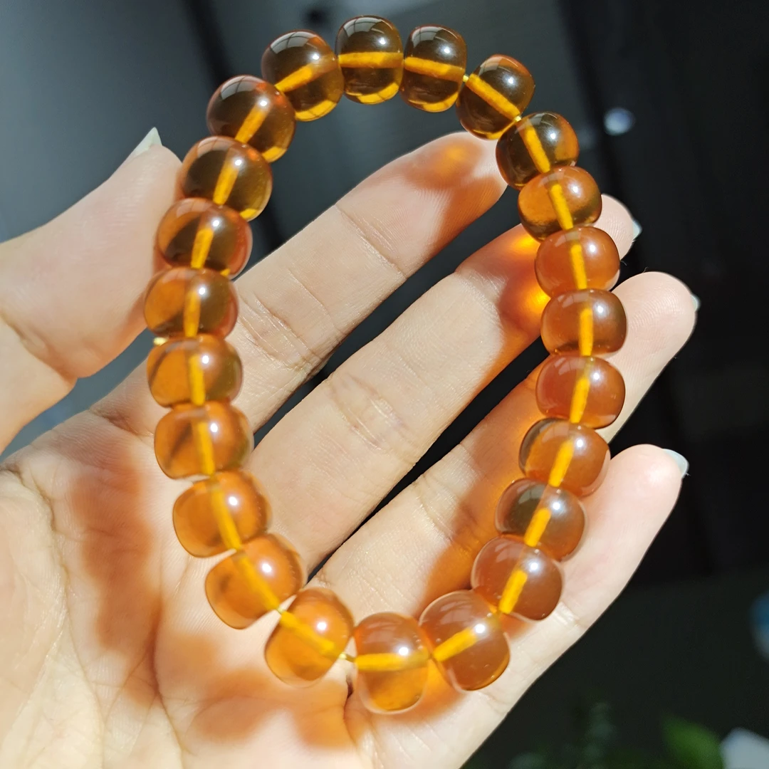 11+缅甸净水茶珀老型手串