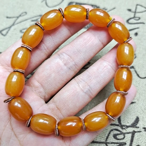 9m茶珀枣珠手串-多样性发其一