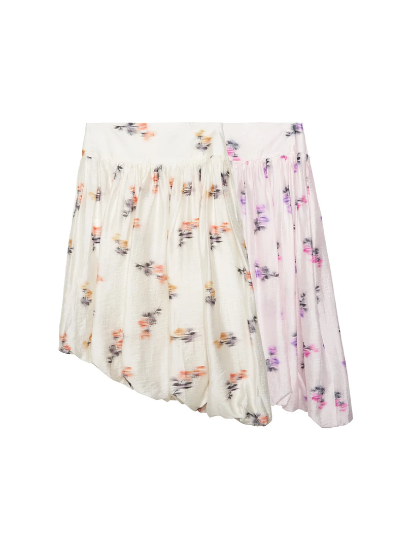 小众设计感原创休闲碎花不规则半身裙4129285