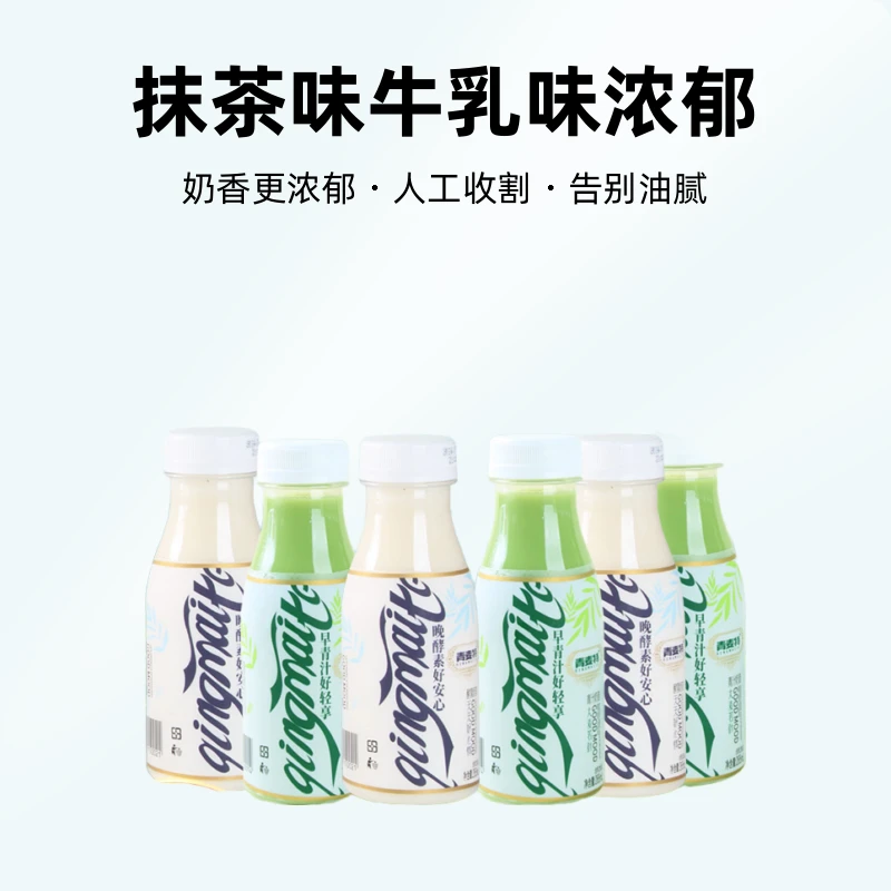 【早晚一杯告别油腻！】青汁牛奶奶昔抹茶味青汁粉清新植物饮料