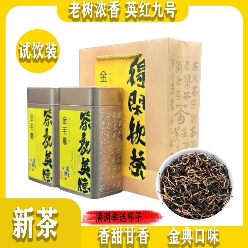 2024新茶英红九号正宗特级红茶直销铁罐茶叶金毛毫试饮