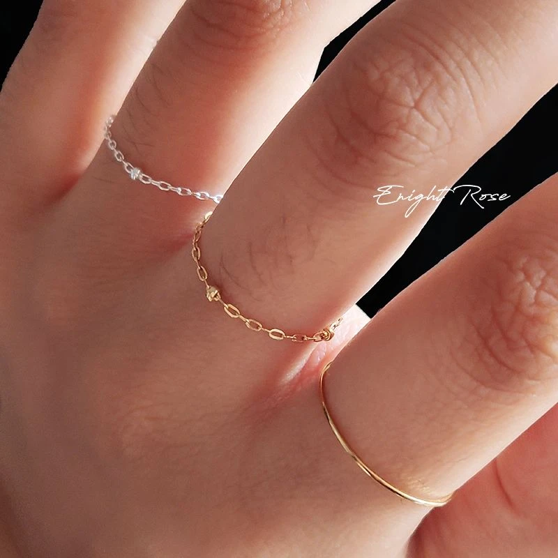 合金戒指 巨细0.5mm食指戒不掉色2024新款戒指