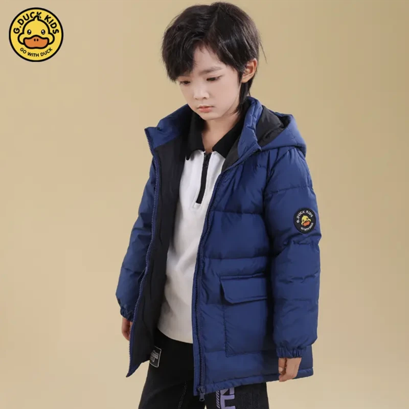 【断码清仓】小黄鸭G.Duck kids小童羽绒服中长款大口袋外套