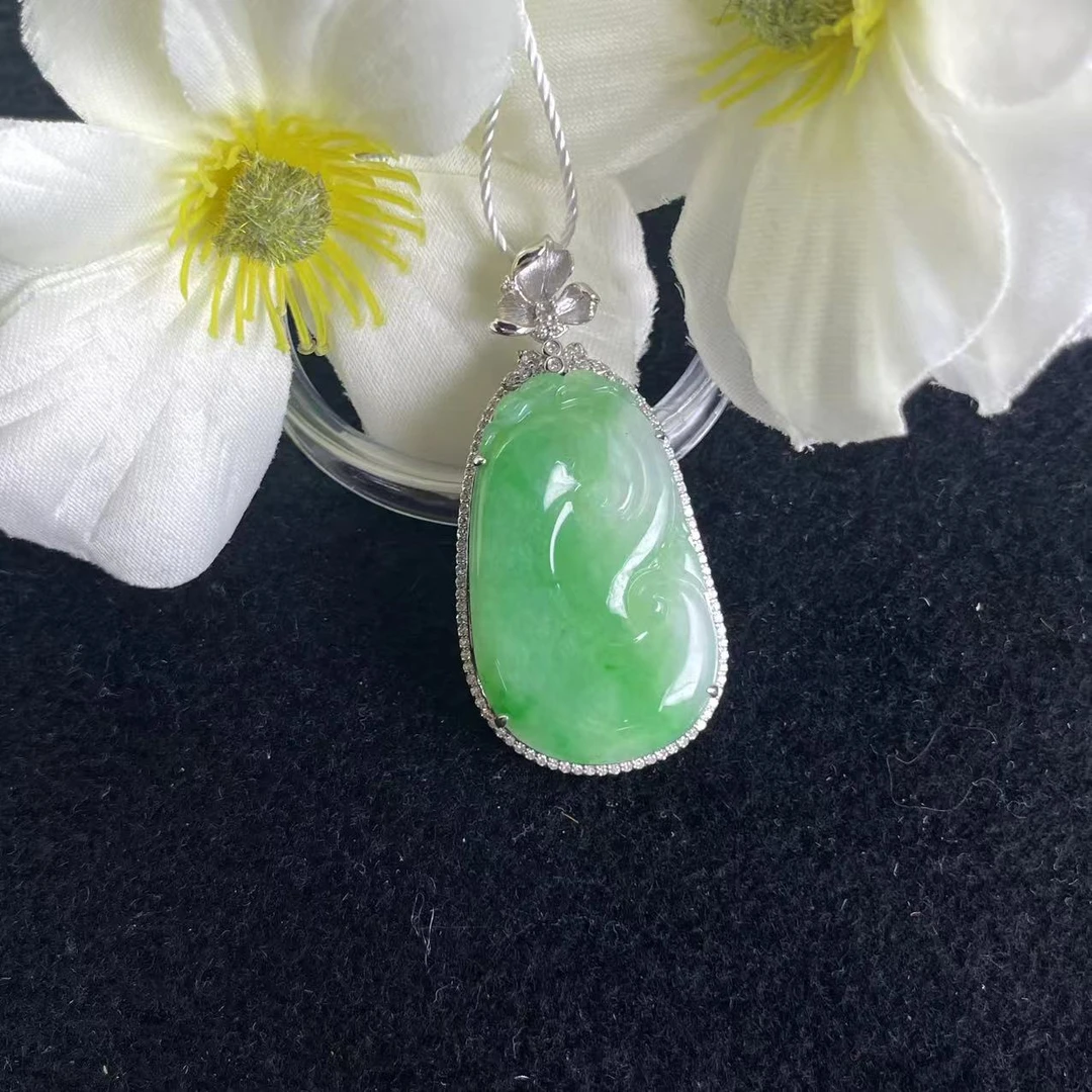 【睿泽鉴宝】18K翡翠吊坠 DFZ922-182