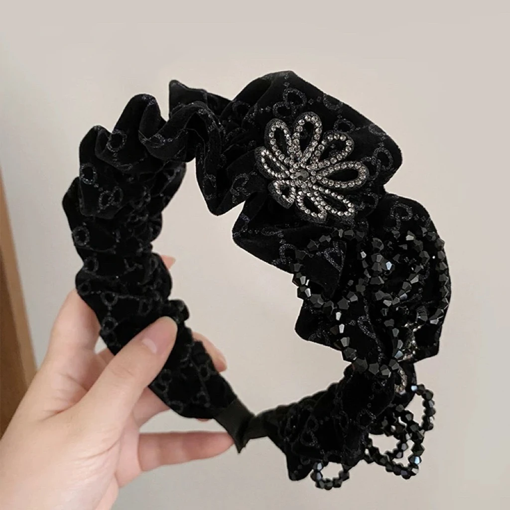 黑丝绒！显发量发箍高级感蝴蝶结发卡头饰高颅顶头箍秋冬新款