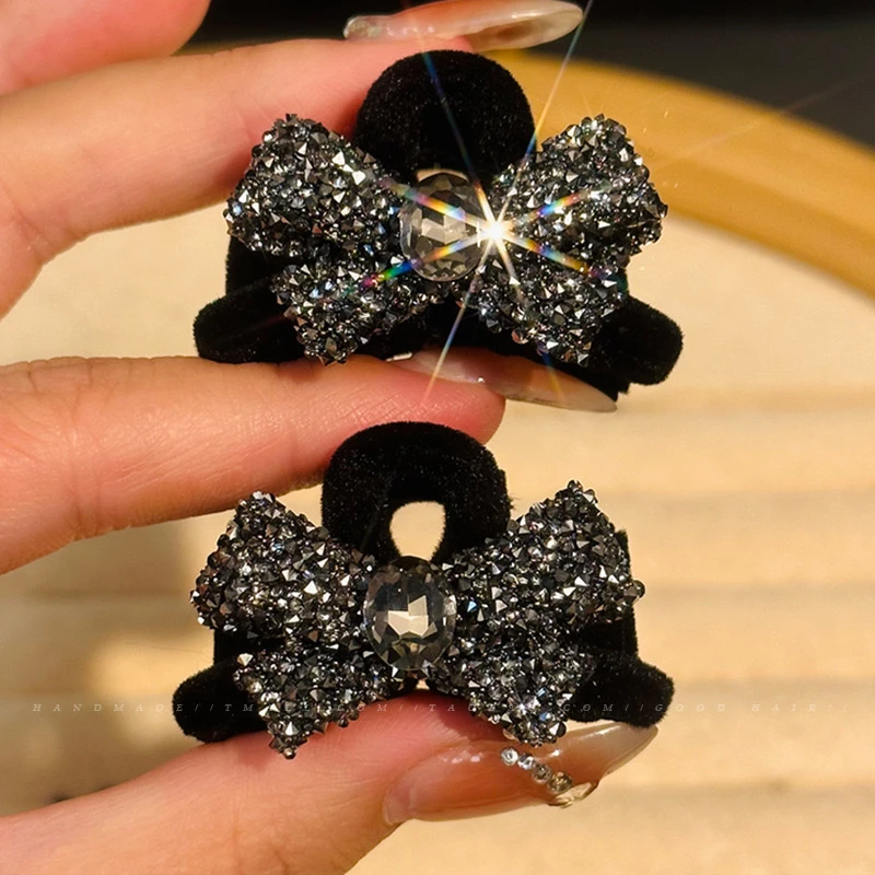 2个装～发夹水钻蝴蝶结小号抓夹半扎短发卡过渡期神器发卡A115.