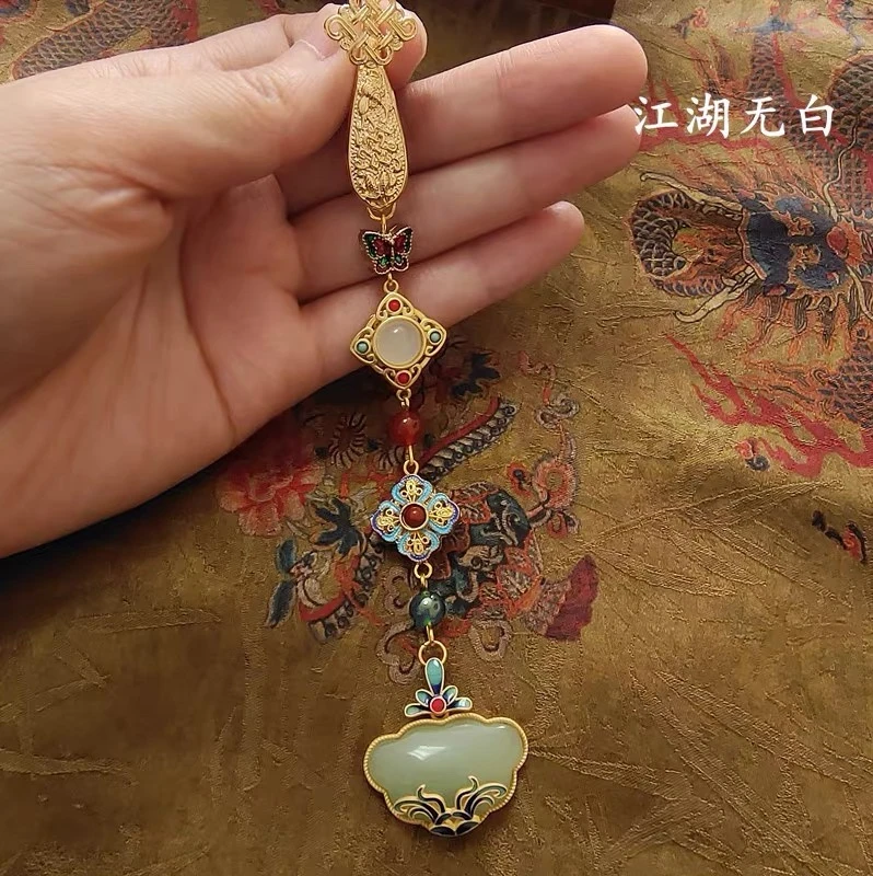 合金仿水晶胸针 如意配 国风旗袍压襟古风胸针汉服茶服配饰饰品