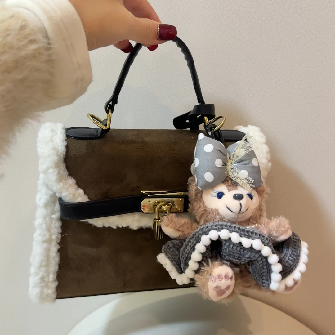 雪莉可爱玫玫小熊包包挂件玩偶达菲小熊挂饰闺蜜生日礼物A139