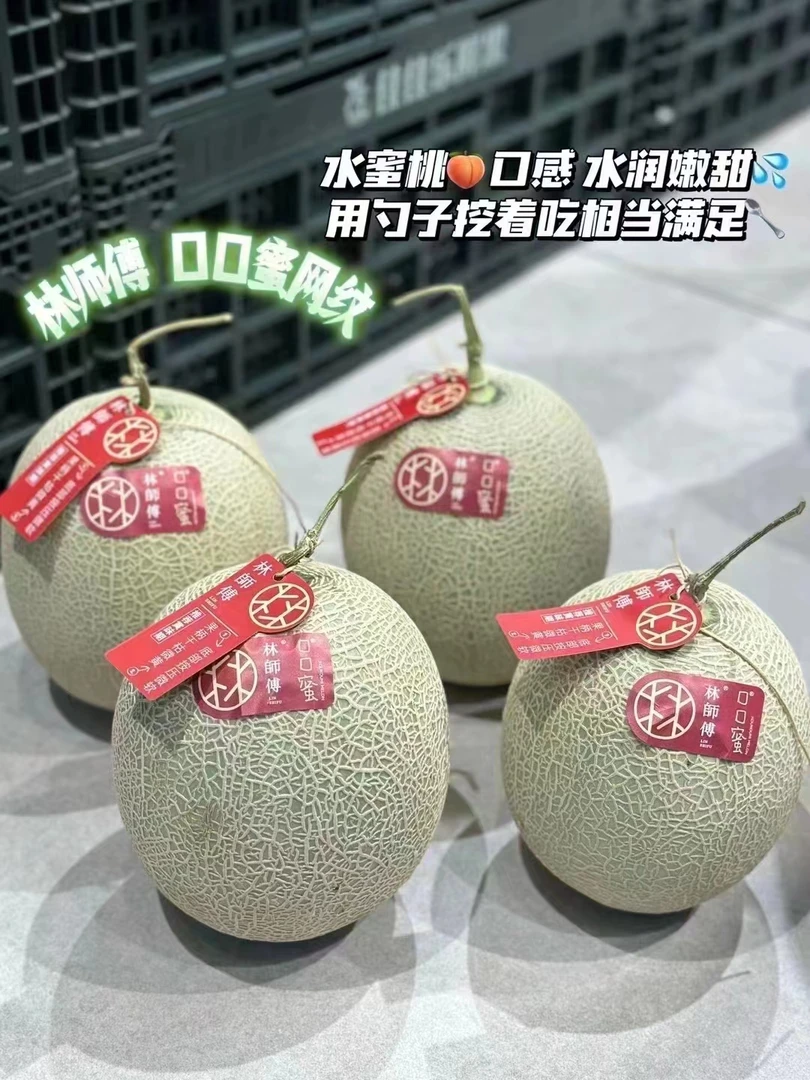 【小暑亲选-好吃的一批-闭眼入】林师傅口口蜜瓜软糯香甜网纹瓜一个重3斤左右