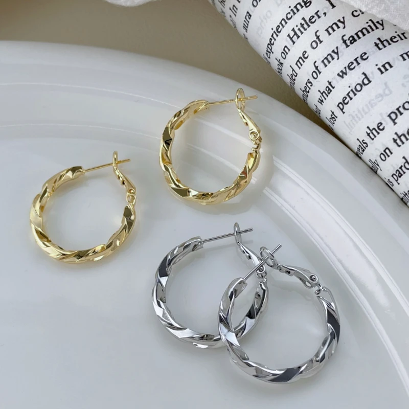 铜合金耳饰 欧比雅比 精致扭曲设计感耳环女时尚个性高级感耳圈