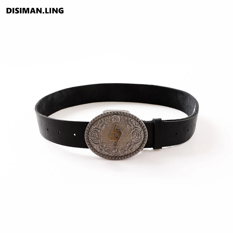 迪丝嫚苓咖色腰带时尚经典女士个性潮流2024夏季新款小众设计感