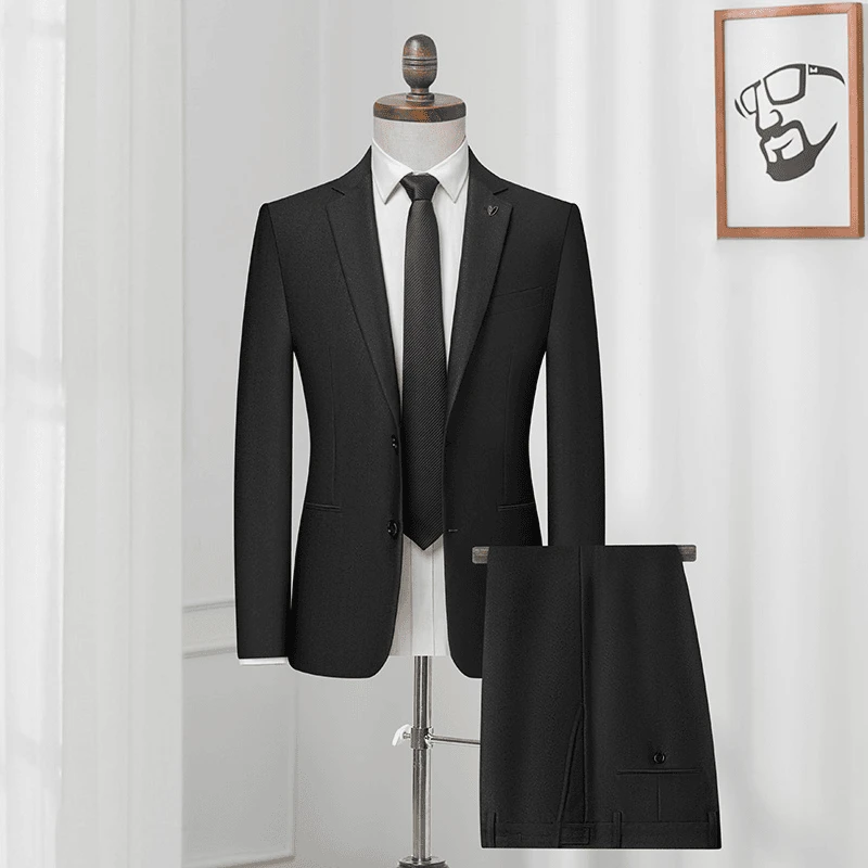 【西服套装】新款男士商务休闲西服套装韩版修身正装新郎伴郎礼服