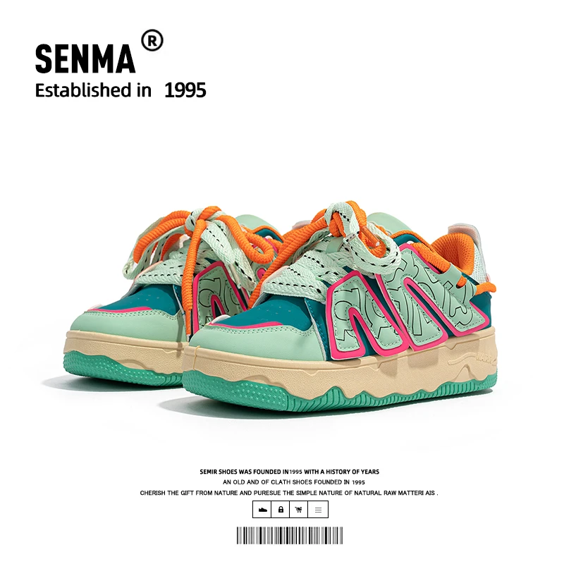 SENMA/森马男鞋子麦旋风透气板鞋低帮潮鞋时尚情侣嘻哈百搭面包鞋