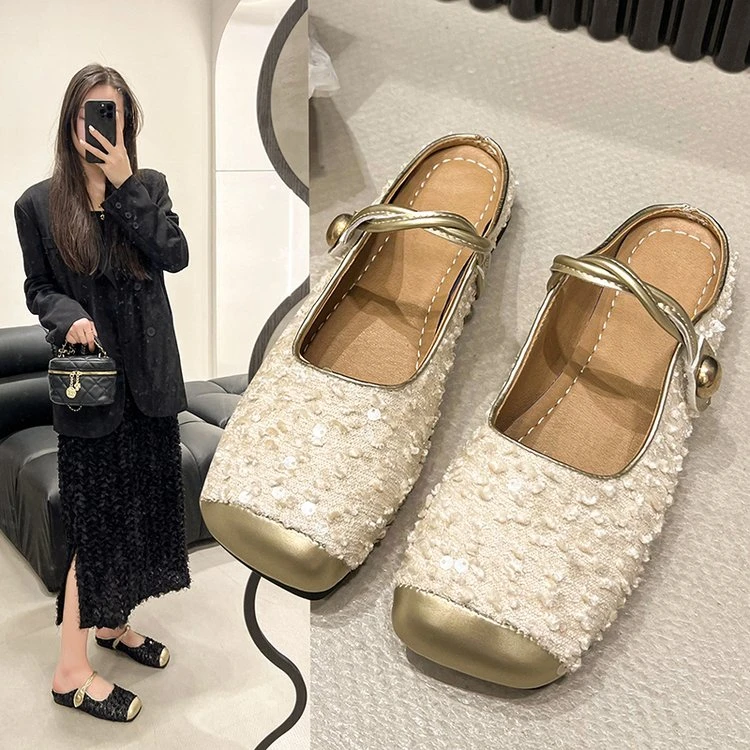 6617夏季新款平底拖鞋亮闪时尚凉鞋