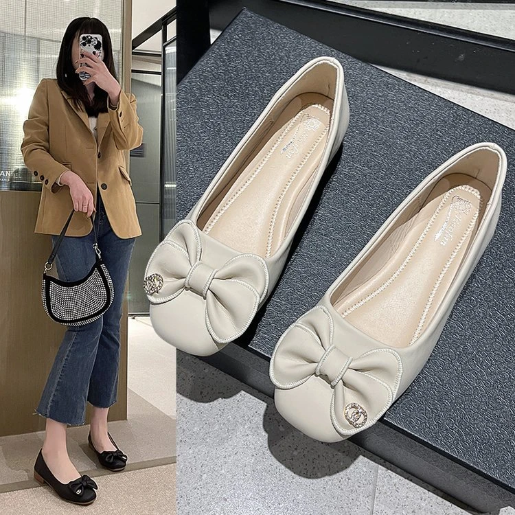 6016四季小单鞋女士平底小皮鞋舒适百搭夏季软底女鞋