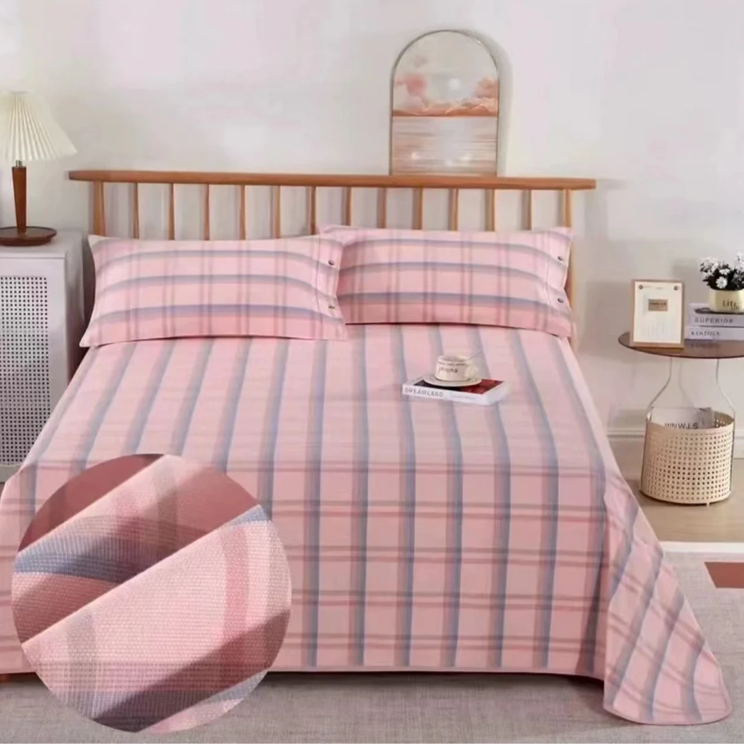 盛隆阖淄博纯棉老粗布加密单人双人凉席加厚三件套柔软亲肤简约