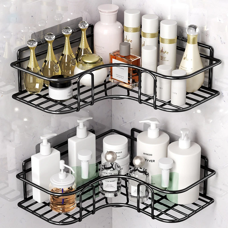 免打孔加粗加大三角置物架壁挂式卫生间浴室洗漱台厨房上墙收纳架