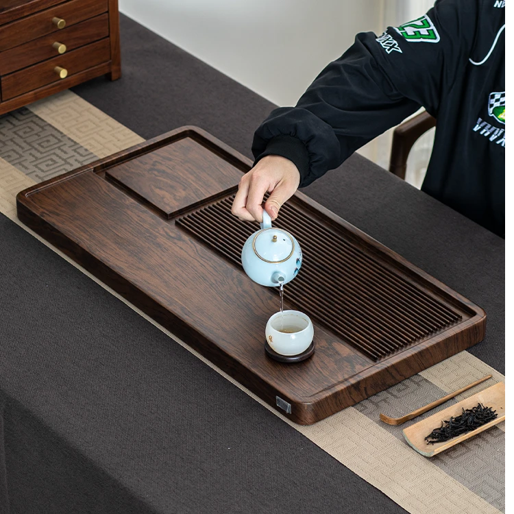 顺义胡桃色茶盘60*32