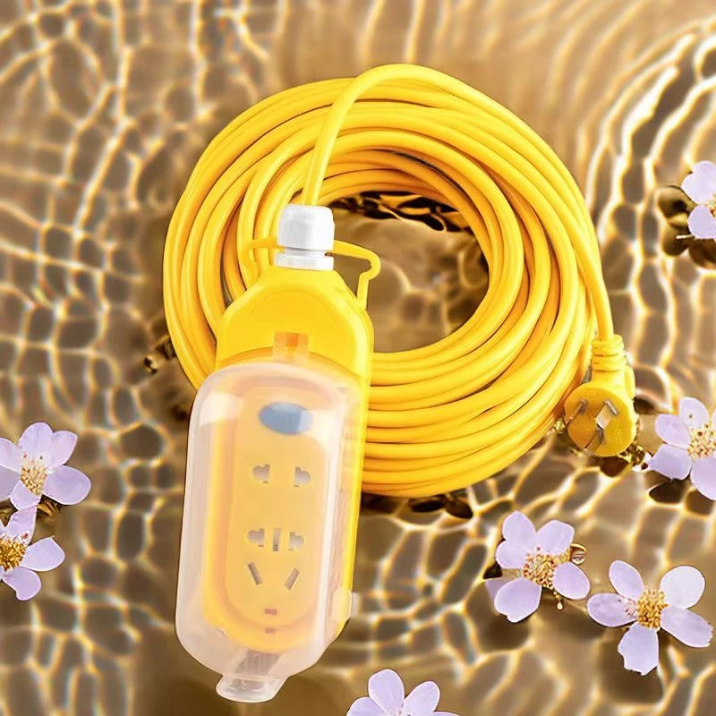 带长线插座排插接线板防雨水插座开关电瓶车充电电动车充电延长线