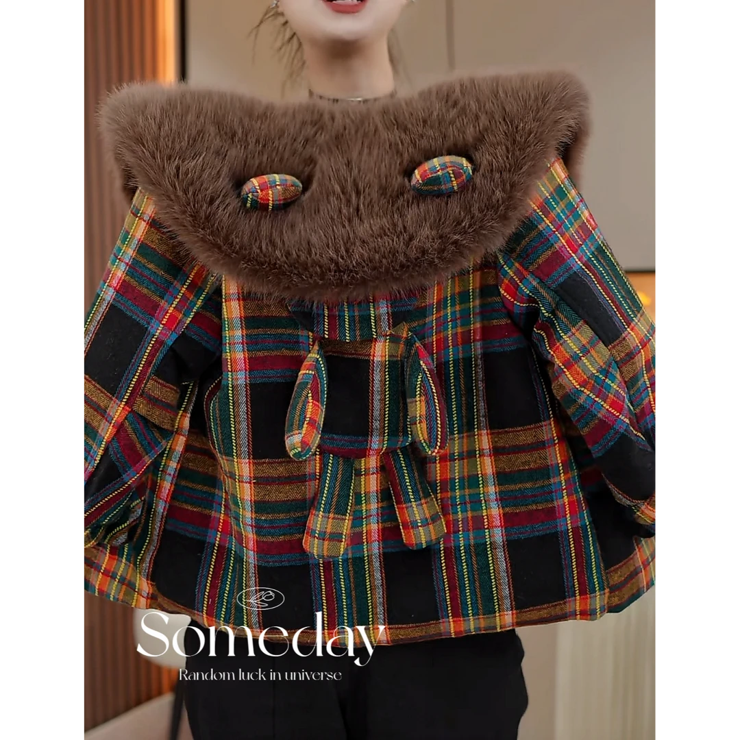 现货~女童冬装外套韩版2024新款洋气加绒加厚上衣