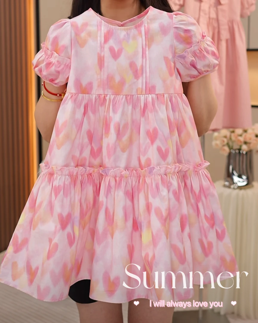 现货-【满屏心动】女童连衣裙2024新款洋气夏款女孩裙子