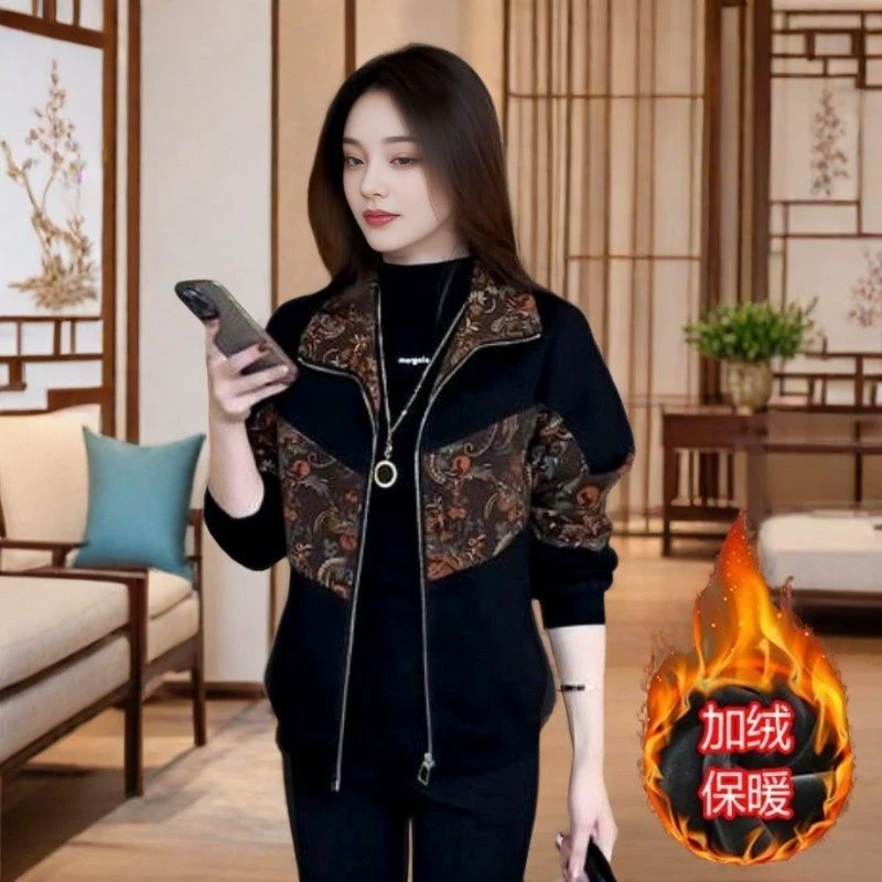 秋冬新款气质显瘦休闲洋气加绒短外套女2025时尚减龄百搭夹克上衣