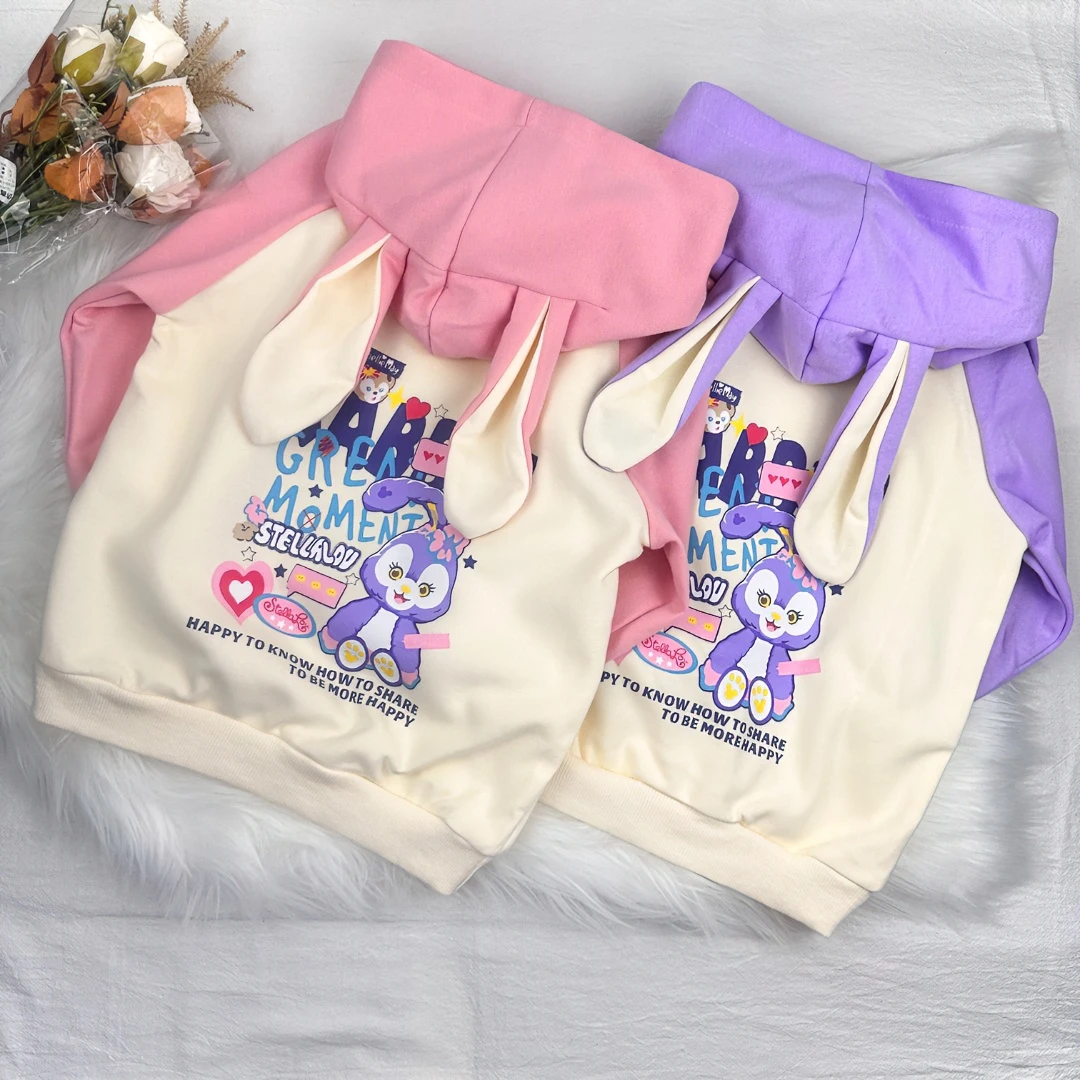 女童春秋装卫衣新款卡通女宝宝童装连帽儿童上衣秋款 萌欣家童装