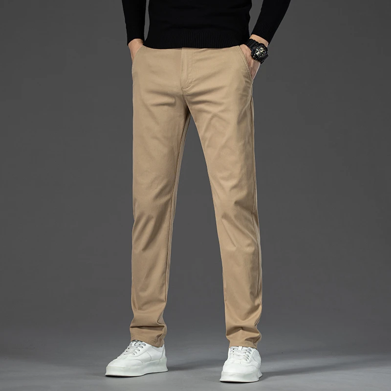 828秋季弹力宽松直筒百搭商务休闲裤薄款男裤时尚秋冬男士裤子