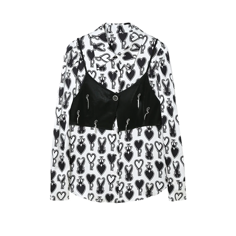 Z277两件套满印衬衫