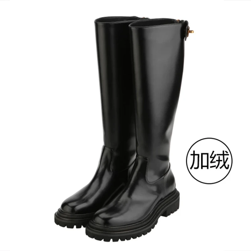 66-L351基础百搭长筒女靴（加绒）