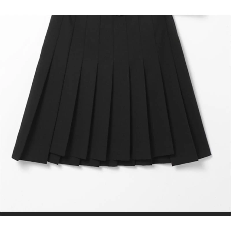 L285复古百搭百褶短裙