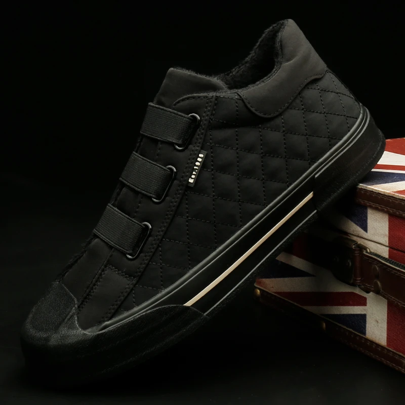 24921 男鞋冬季新款时尚潮鞋男士百搭加绒保暖布鞋一脚蹬懒人板鞋