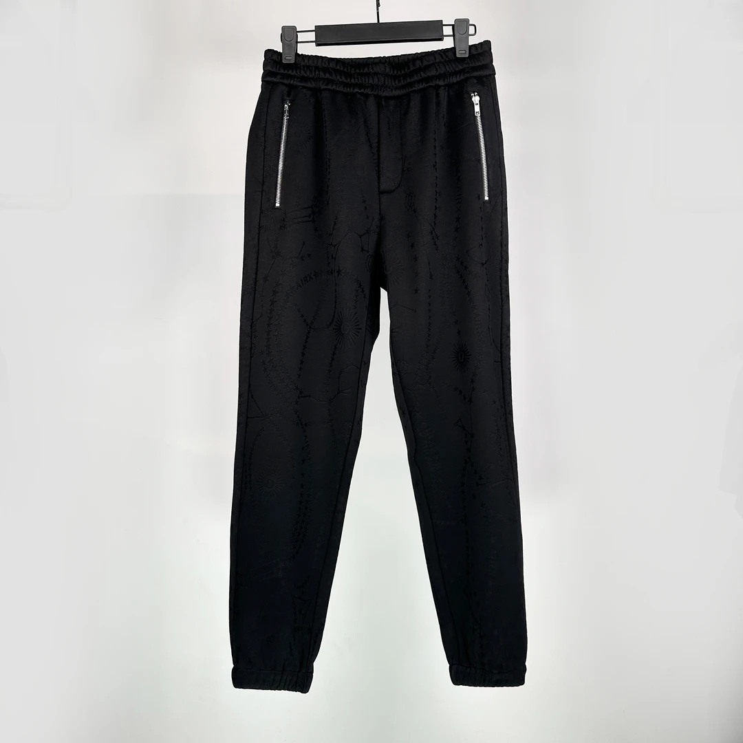 景一男士棉百搭提花加绒加厚秋冬保暖束脚休闲裤