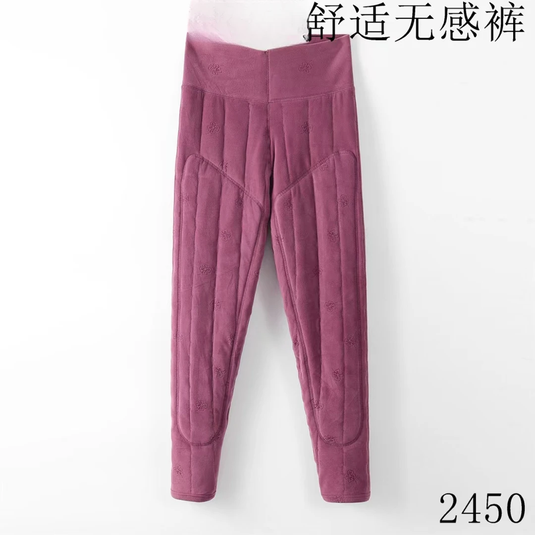 格调美美 2450冬季舒适无感加绒护膝保暖裤