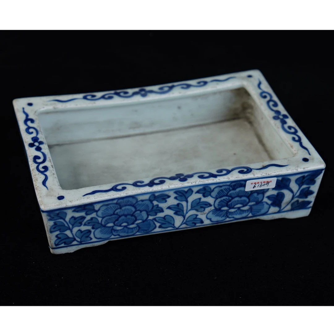 青花花卉水仙盆   HB240810080元佑嘉和瓷杂拍卖