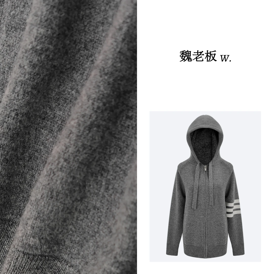 W.Diva【云中歌】早春90支绵羊毛时尚设计感绵羊毛开衫4ZDM30160