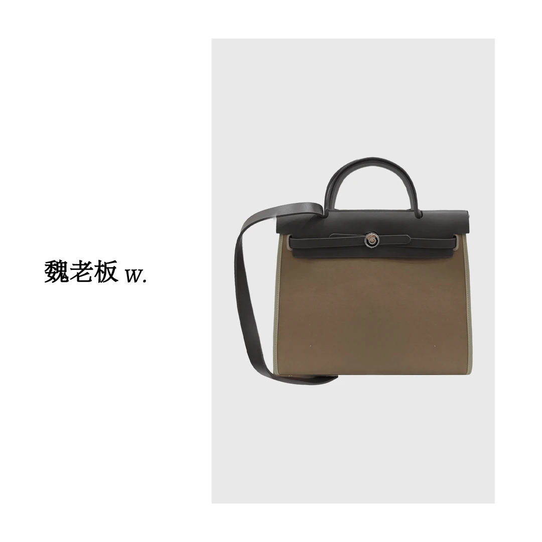 yangeer/艳歌尔【光遇】帆布拼接牛皮手拎包OJ31HM310