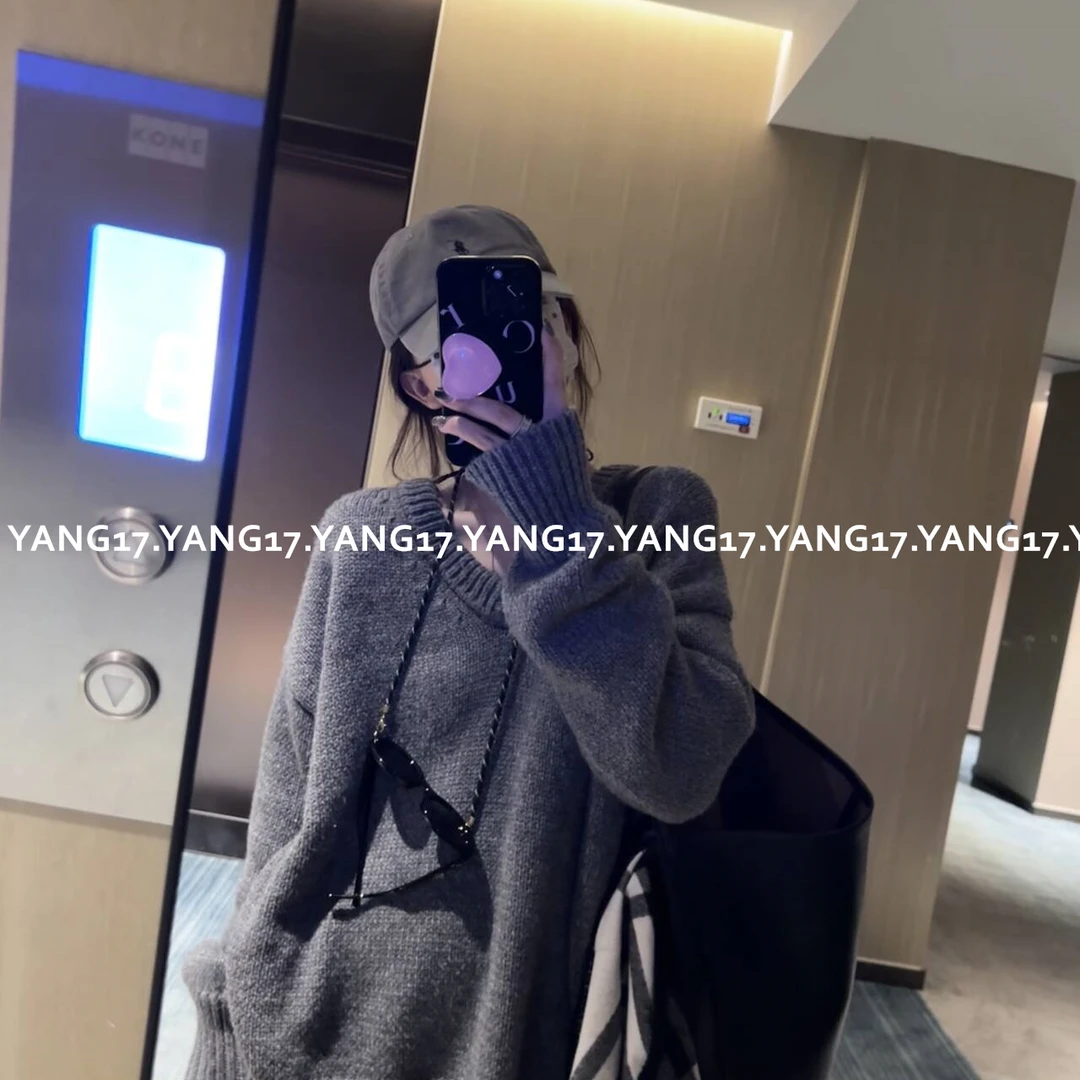 Ro 风经典V领针织衫毛衣两色 松弛氛围感单品厚实款秋冬1