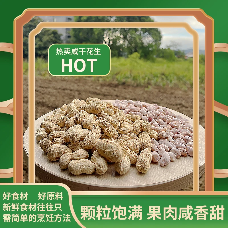 农家水煮日晒咸干花生下酒菜香甜软糯花生袋装花生米小零食